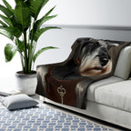 Miniature Schnauzer Medieval Knight Portrait Regal Throw Blanket | Premium Dog Prints | Tritan