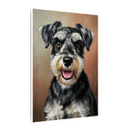 Miniature Schnauzer Oil Portrait Canvas Print | Dog Mom Gift | Schnauzer Wall Art | Pet Lover Gift | distinctive Home Decor | Animal Art