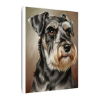 Miniature Schnauzer Oil Portrait Canvas Print - Regal Dog Wall Art Gift for Schnauzer Lovers & Home Decor