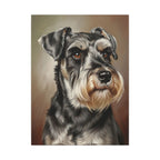 Miniature Schnauzer Oil Portrait Canvas Print - Regal Dog Wall Art Gift for Schnauzer Lovers & Home Decor
