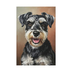 Miniature Schnauzer Oil Portrait canvas print by Tritan, front