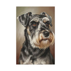 Miniature Schnauzer Oil Portrait canvas print by Tritan, front