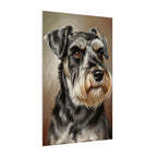 Miniature Schnauzer Oil Portrait canvas print by Tritan, side