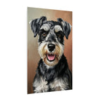 Miniature Schnauzer Oil Portrait canvas print by Tritan, side