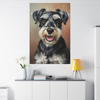 Miniature Schnauzer Oil Portrait canvas print by Tritan, desk wall