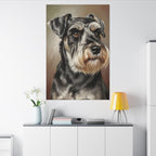 Miniature Schnauzer Oil Portrait canvas print by Tritan, desk wall