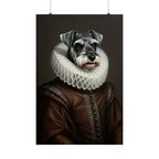 Miniature Schnauzer Renaissance Royal matte poster print by Tritan, front