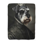 Miniature Schnauzer Renaissance Royal sherpa blanket by Tritan, front