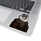 Miniature Schnauzer Renaissance Royal vinyl sticker by Tritan, on a laptop