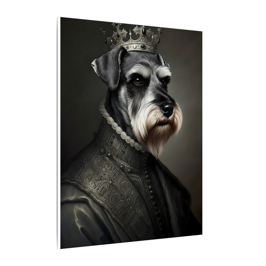 Miniature Schnauzer Renaissance Royal canvas print by Tritan, side