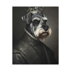 Miniature Schnauzer Renaissance Royal canvas print by Tritan, front