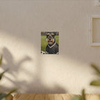 Miniature Schnauzer Soccer Portrait Oil Painting Canvas Wall Art, Schnauzer Dog Lover Gift, Pet Decor, Sports Fan Home Decor