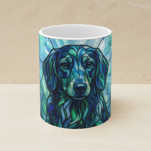 Dachshund Low Poly Cool Jewel Ceramic Mug 11oz | Dog Lover Gift