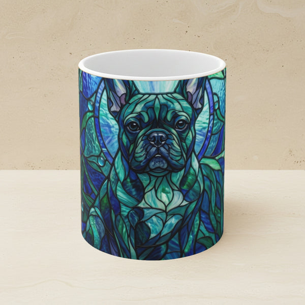 French Bulldog Low Poly Cool Jewel Ceramic Mug 11oz | Dog Lover Gift
