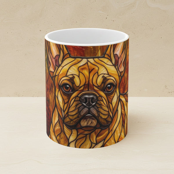 French Bulldog Low Poly Warm Jewel Ceramic Mug 11oz | Dog Lover Gift