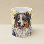 Australian Shepherd Acrylic ceramic mug by Tritan, angled view