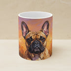 French Bulldog Acrylic ceramic mug by Tritan, angled view