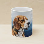 Beagle Acrylic ceramic mug by Tritan, angled view