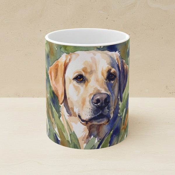 Labrador Retriever Watercolor Ceramic Coffee Mug 11oz, Soft Dog Painting, Labrador Retriever Lover Gift