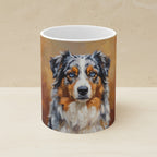 Australian Shepherd Acrylic ceramic mug by Tritan, angled view