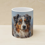 Australian Shepherd Acrylic ceramic mug by Tritan, angled view