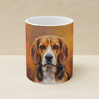 Beagle Acrylic ceramic mug by Tritan, angled view