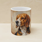 Beagle Acrylic ceramic mug by Tritan, angled view
