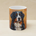 Bernese Mountain Dog Acrylic ceramic mug by Tritan, angled view