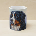Bernese Mountain Dog Acrylic ceramic mug by Tritan, angled view