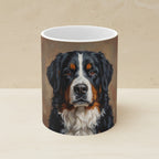 Bernese Mountain Dog Acrylic ceramic mug by Tritan, angled view