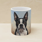 Boston Terrier Acrylic ceramic mug by Tritan, angled view