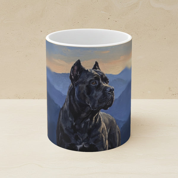Acrylic Gallery Print Cane Corso - Mountain Overlook | Ceramic Mug 11oz