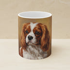 Cavalier King Charles Spaniel Acrylic ceramic mug by Tritan, angled view