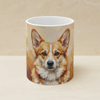 Corgi Acrylic ceramic mug by Tritan, angled view