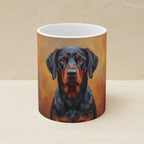 Dachshund Acrylic ceramic mug by Tritan, angled view