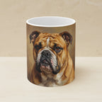 English Bulldog Acrylic ceramic mug by Tritan, angled view
