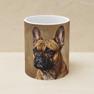 French Bulldog Acrylic Ceramic Coffee Mug 11oz, Colorful Dog Art, French Bulldog Lover Gift