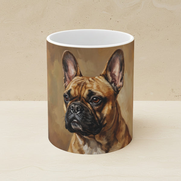 French Bulldog Acrylic Ceramic Coffee Mug 11oz, Colorful Dog Art, French Bulldog Lover Gift