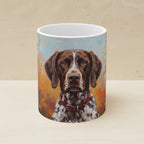 German Shorthaired Pointer Acrylic ceramic mug by Tritan, angled view