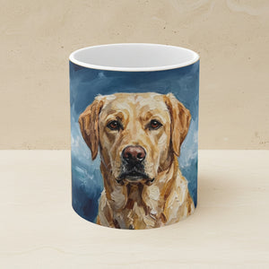 Acrylic Painting Labrador Retriever - Cobalt Blue | Ceramic Mug 11oz
