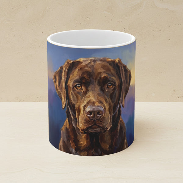 Labrador Retriever Acrylic Ceramic Coffee Mug 11oz, Colorful Dog Art, Labrador Retriever Lover Gift