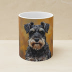 Miniature Schnauzer Acrylic ceramic mug by Tritan, angled view