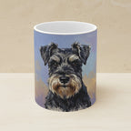 Miniature Schnauzer Acrylic ceramic mug by Tritan, angled view