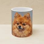 Pomeranian Acrylic ceramic mug by Tritan, angled view