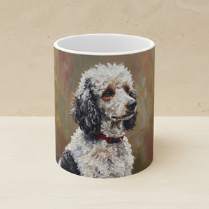 Poodle Acrylic Ceramic Coffee Mug 11oz, Colorful Dog Art, Poodle Lover Gift