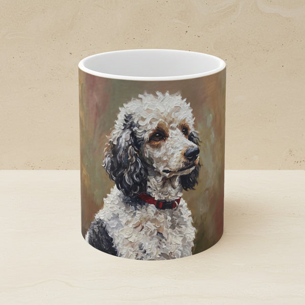 Poodle Acrylic Ceramic Coffee Mug 11oz, Colorful Dog Art, Poodle Lover Gift