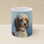 Poodle Acrylic ceramic mug by Tritan, angled view