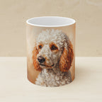 Poodle Acrylic ceramic mug by Tritan, angled view