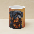 Rottweiler Acrylic ceramic mug by Tritan, angled view