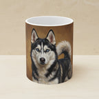 Siberian Husky Acrylic ceramic mug by Tritan, angled view